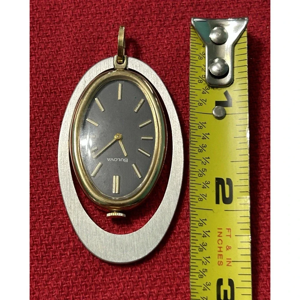 Vintage Bulova Pendant Watch Swiss N4 17 Jewels, W.Germany 3388‎ Base Metal